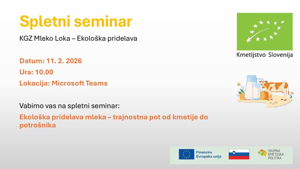 Vabilo na spletni seminar - Ekološka pridelava